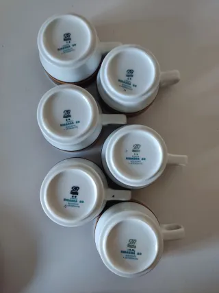 JUEGO DE CAFÉ VINTAGE PORCELANA BIDASOA 80