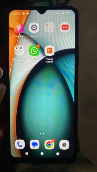 Teléfono móvil negro