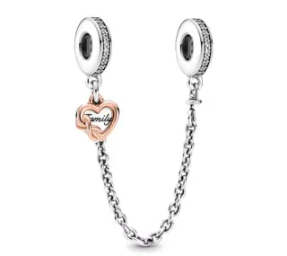 Cadena Seguridad Familia Infinito Corazón Pandora