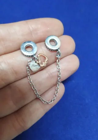 Cadena Seguridad Familia Infinito Corazón Pandora