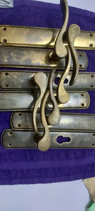 Manivelas antiguas para puertas (3 unidades)