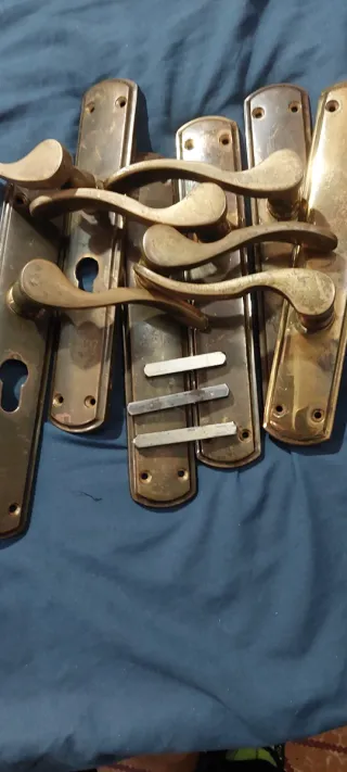 Manivelas antiguas para puertas (3 unidades)