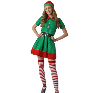 Disfraz Elfa Talla S - Traje Navidad Verde