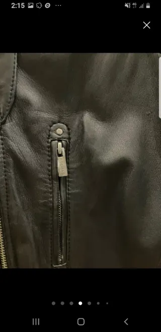 Cazadora de cuero rochas negra