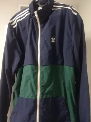 Cortavientos Adidas Talla L Azul/Verde