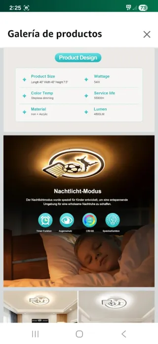 Plafón infantil regulable fútbol nuevo precintado