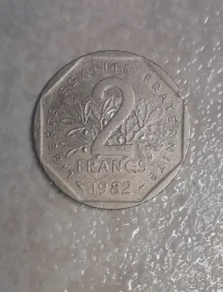 Moneda Antigua Francesa 2 Francos 1982