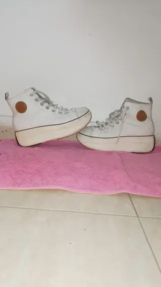 Bambas blancas plataforma