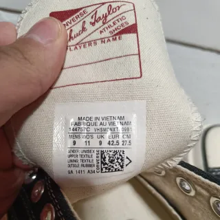 Converse Chuck Taylor Bajas Negras Talla 43