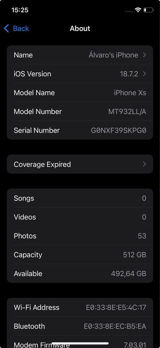 iPhone XS 512 GB Oro