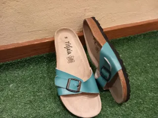 Birkenstock Mujer Talla 38 Azul Turquesa