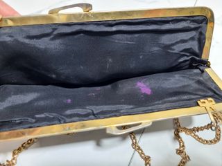 Bolso Vintage 50 de Piel Genuina y Ganchillo