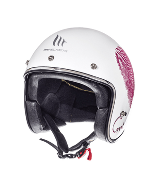 Casco MT OF507 Le Mans 2 Love Blanco Rosa
