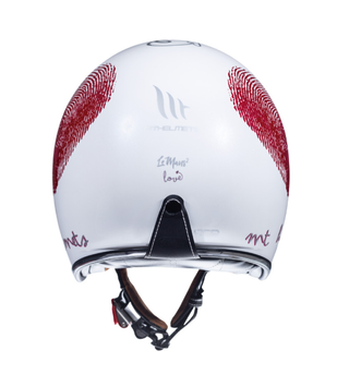 Casco MT OF507 Le Mans 2 Love Blanco Rosa