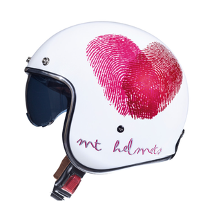 Casco MT OF507 Le Mans 2 Love Blanco Rosa