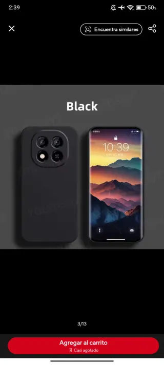 Funda Redmi Note 14 Pro+ 5G Negra