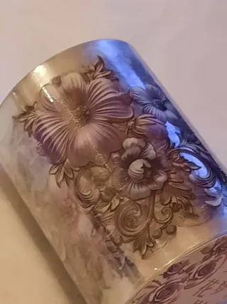 Fita Washi Vintage Floral, arabescos, talha dourad