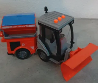 Camión barredor y remolque de juguete con sonidos