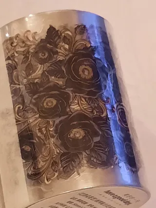 Fita washi floral vintage, arabescos. Dourado