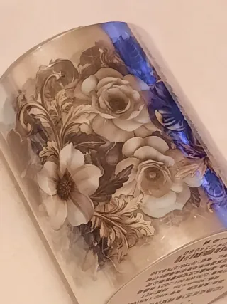 Fita washi floral vintage, arabescos. Dourado