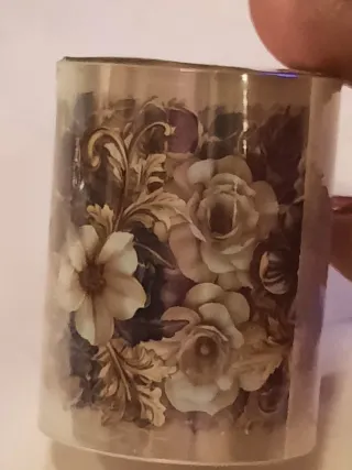 Fita washi floral vintage, arabescos. Dourado