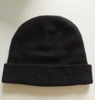 Gorro lana cashmere Calvin Klein negro hombre