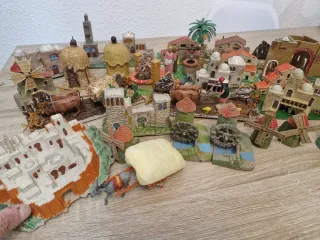 Gran lote antiguas figura belen casa escena Oliver