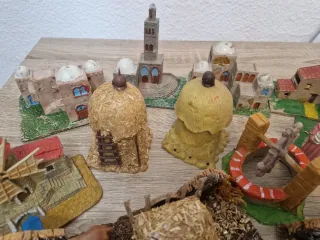 Gran lote antiguas figura belen casa escena Oliver