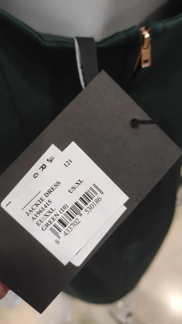 Vestido fiesta lentejuelas verde Smash Talla XXL