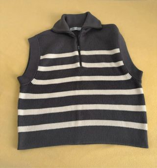 Chaleco de punto Zara rayas