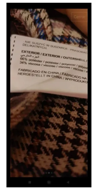 Pantalón recto cuadros Príncipe de Gales Talla L