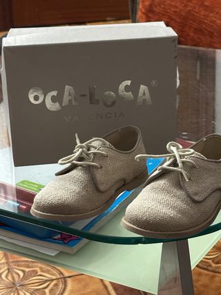 Zapatos vestir Oca-Loca niño beige talla 22