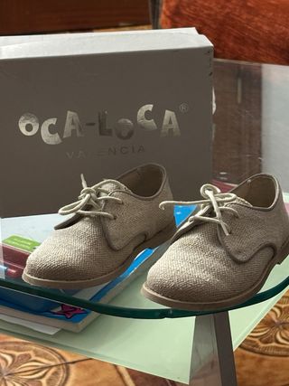 Zapatos vestir Oca-Loca niño beige talla 22