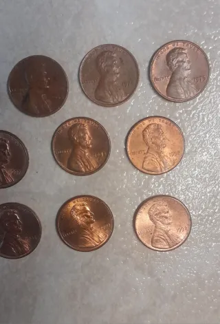 Lote 10 Monedas Americanas Lincoln