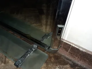 espejo antiguo con dos apliques de luz  ver fotos