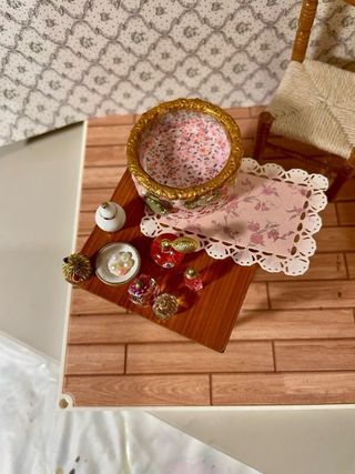 cesto tondo cosmetici per bambole