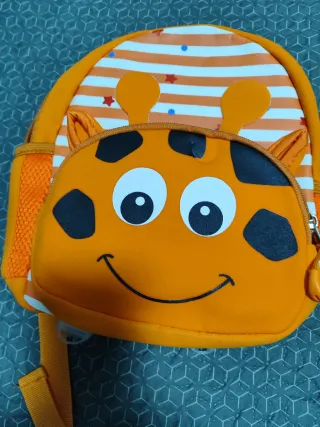 Mochila infantil jirafa naranja