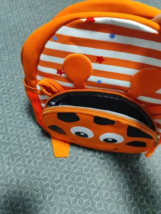 Mochila infantil jirafa naranja
