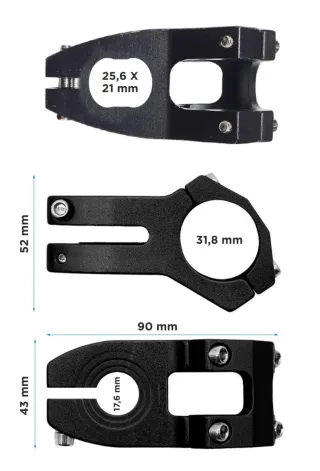 Potencia NUEVA manillar patinete / bici aluminio