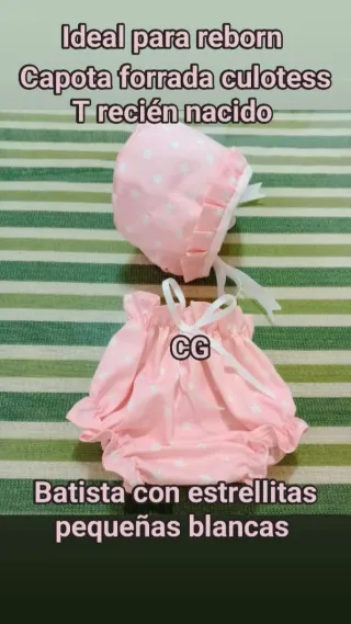 Conjunto Capota forrada y Culotte T,0 (2×18€)