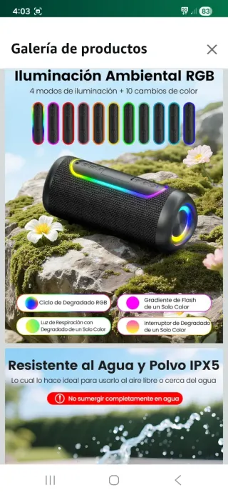 Altavoz Bluetooth Potente Sonido Estéreo 30W nuevo