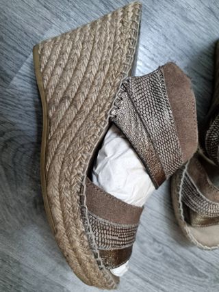 Sandalias de Cuña de Esparto 37 - Made in Spain