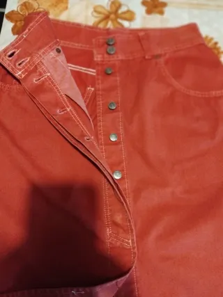 Gonna jeans El Charro rossa mattone