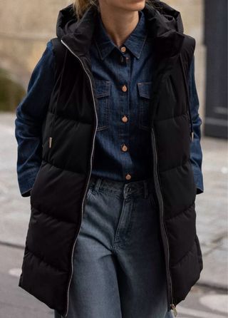 Chaleco acolchado Zara negro