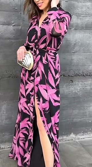 Vestido largo Mango estampado floral