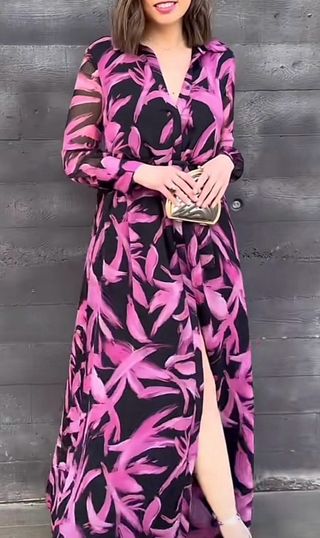 Vestido largo Mango estampado floral