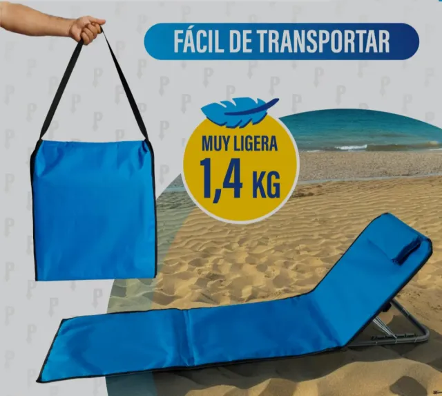 Esterilla Playa Plegable Decathlon Azul/Roja