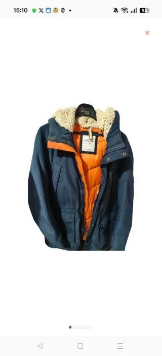 Parka Jack&Jones XL Azul Marino Forro Polar