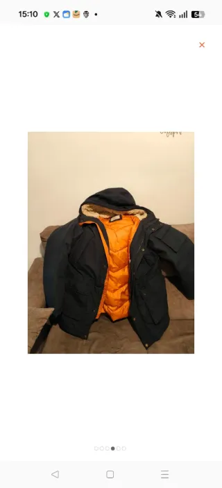 Parka Jack&Jones XL Azul Marino Forro Polar