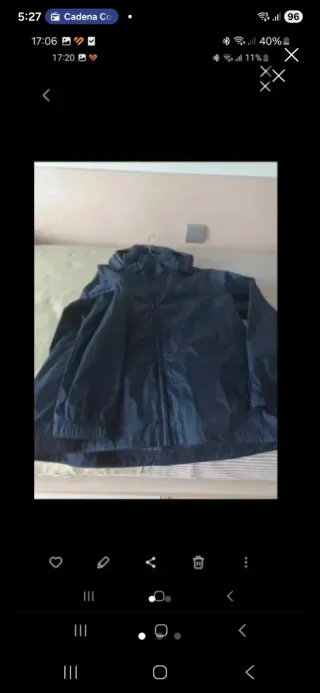 Chubasquero caballero azul